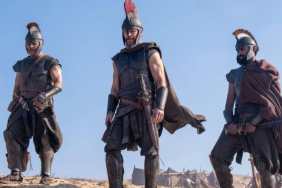 Matt Damon and soldiers in The Odyssey.