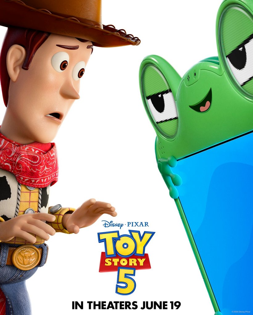 Woody and Lilypad in Toy Story 5 poster.