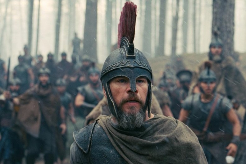 Matt Damon stares in The Odyssey.