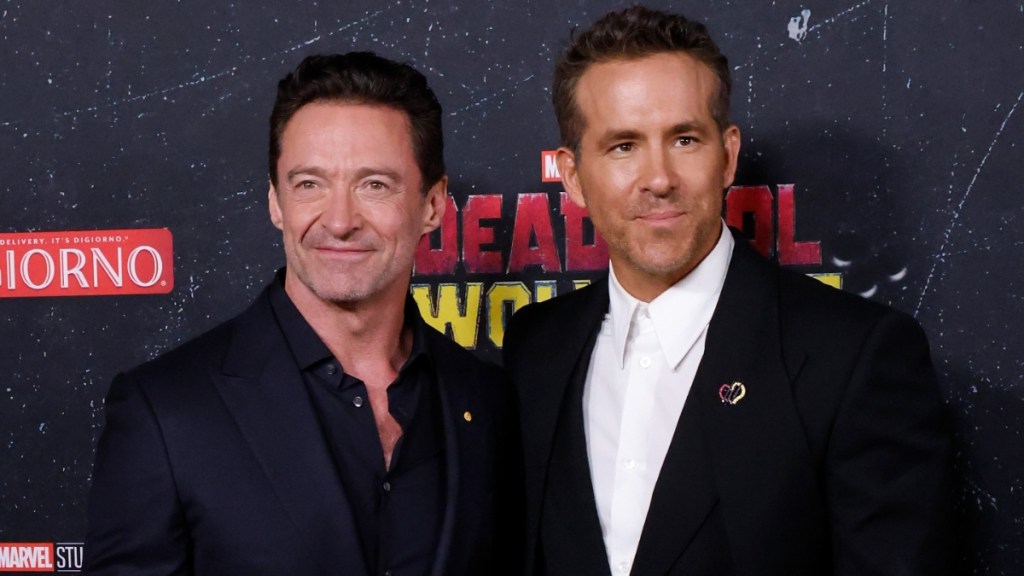 Viral Video Shows Hugh Jackman & Ryan Reynolds Nearly Hit by Foul Ball image