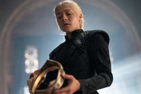 Rhaenyra holds the crown in House of the Dragon.