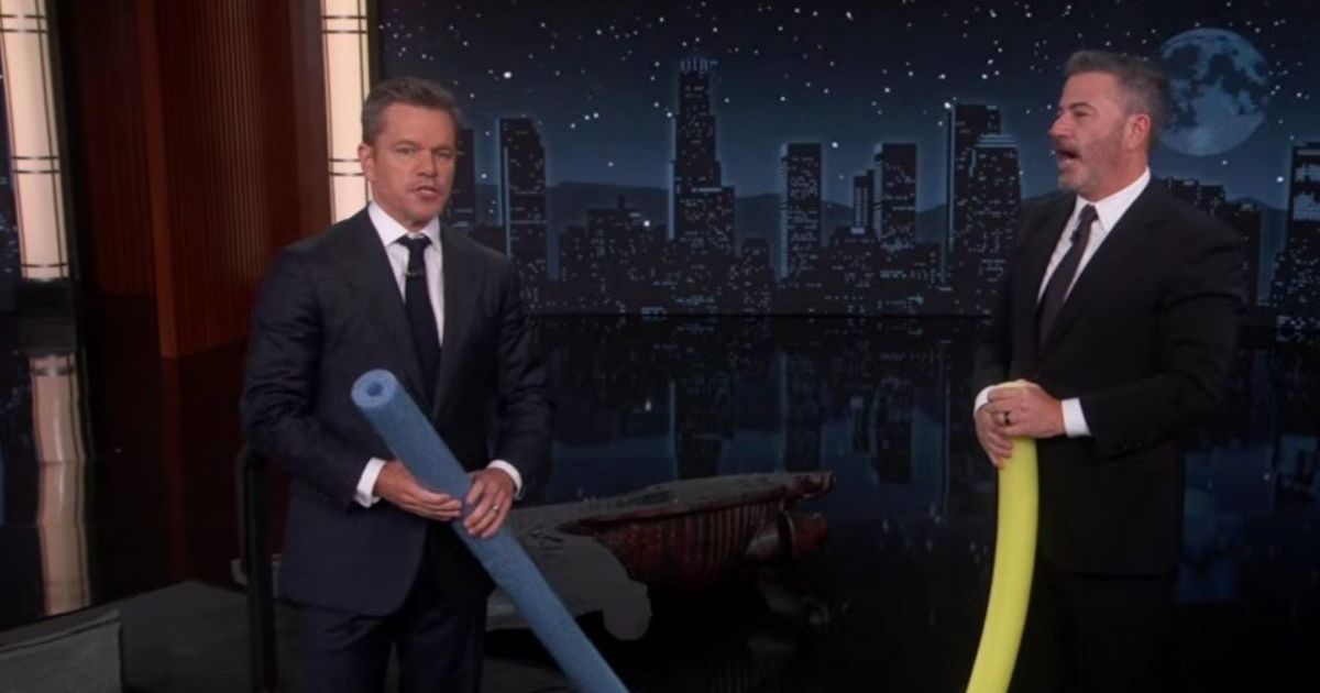 Matt Damon Revives Jimmy Kimmel Feud With Trojan Horse Odyssey Stunt: ‘No Takebacks B—-’