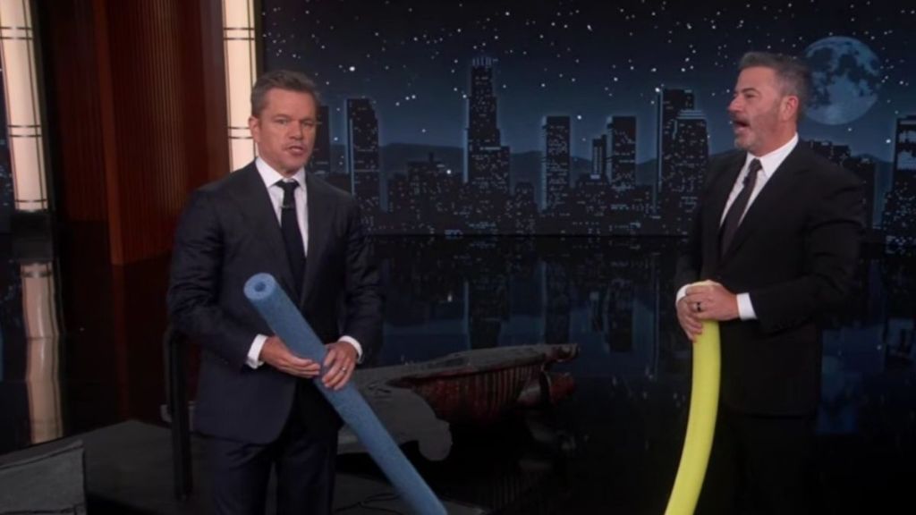Matt Damon Revives Jimmy Kimmel Feud With Trojan Horse Odyssey Stunt: ‘No Takebacks B—-’ image