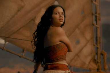 Catherine Laga'aia sails as Moana.