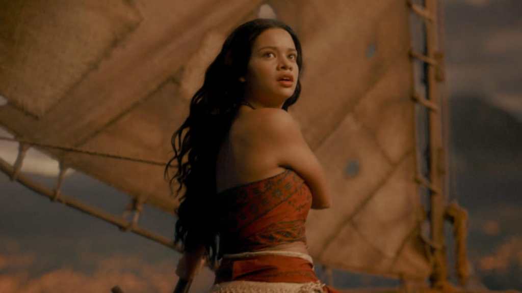 Catherine Laga'aia sails as Moana.