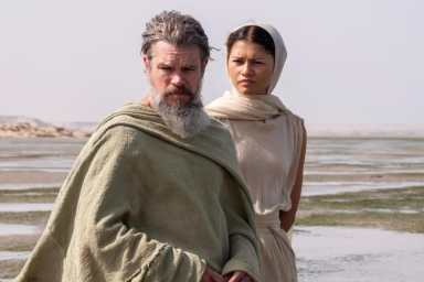 Matt Damon and Zendaya in The Odyssey.