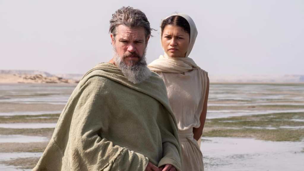 Matt Damon and Zendaya in The Odyssey.