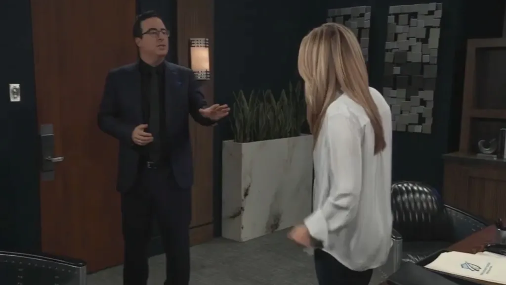 John Oliver Asked to Be Slapped on General Hospital & Laura Wright Delivered