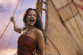Moana sails a ship.