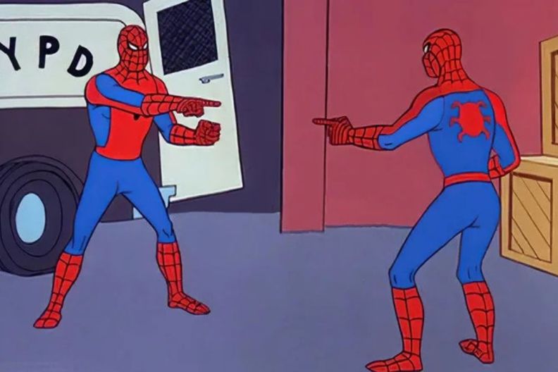2 Famous Tom Hollands Finally Meet & Recreate Iconic Spider-Man Meme
