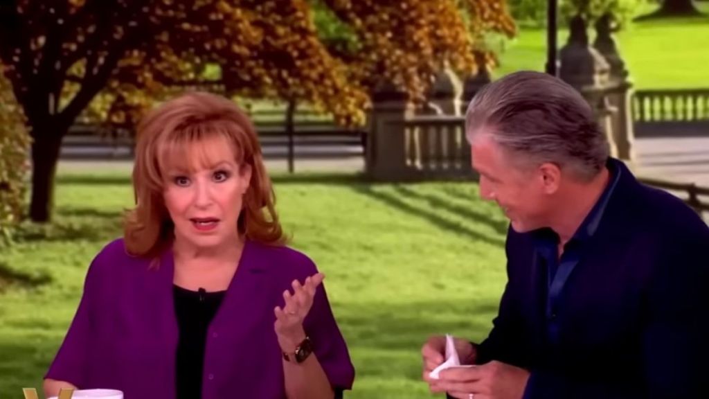 Joy Behar Shocks The View by Giving Married Anson Mount a Long Kiss on the Lips image