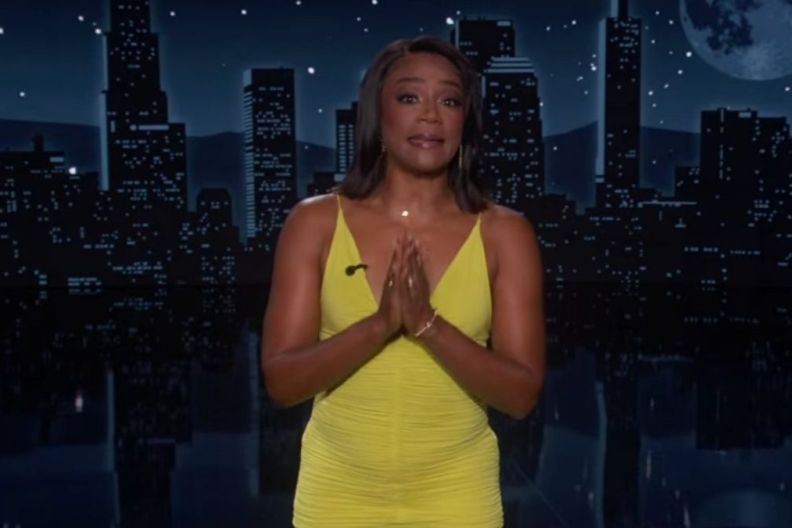Tiffany Haddish Gets Loud Groans Over Megan Thee Stallion Joke on Jimmy Kimmel Live!