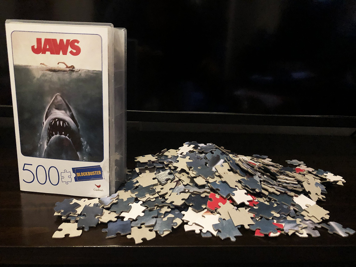500 Piece Jaws VHS Box Puzzle