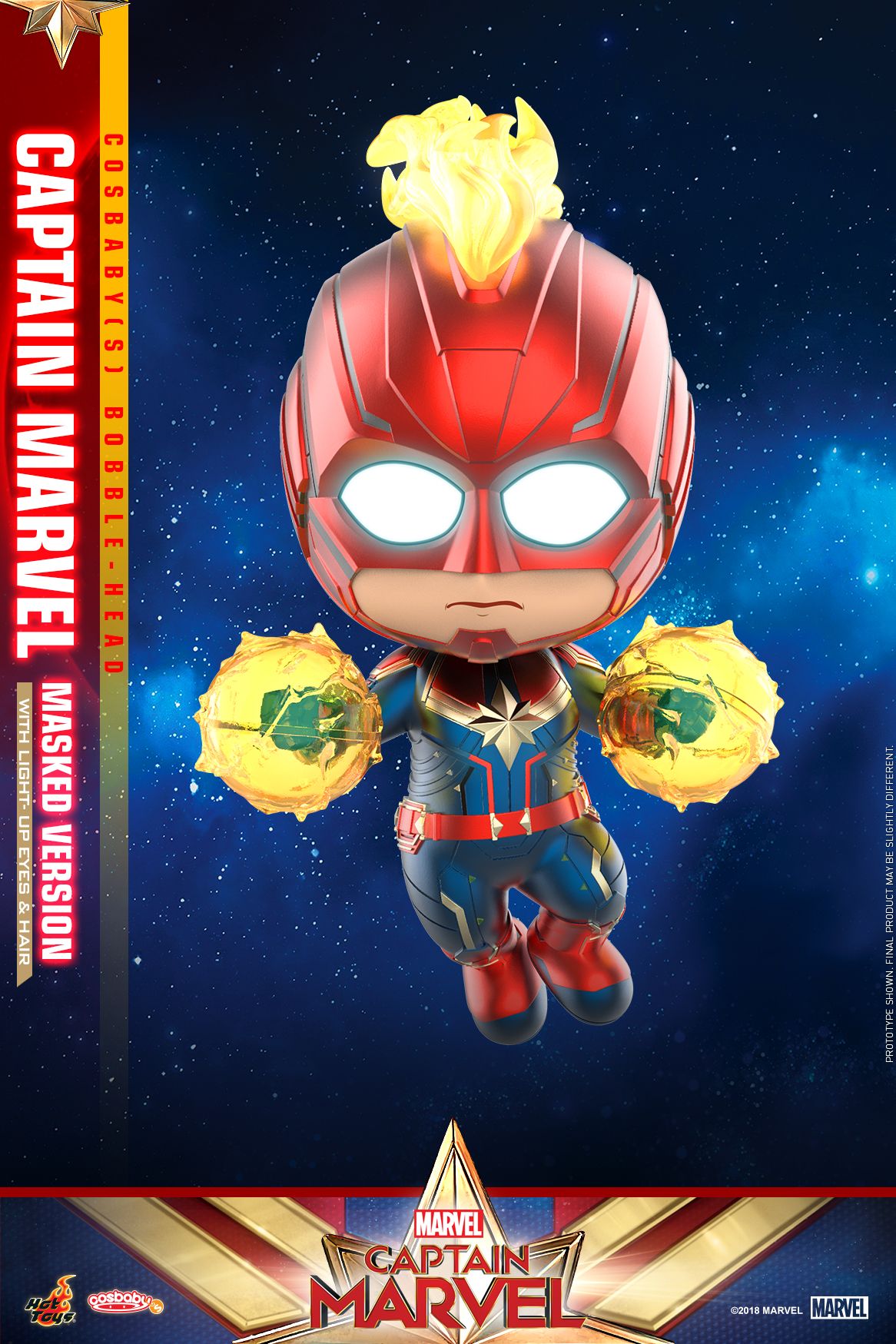Hot Toys Captain Marvel Captain Marvel Masked Version Cosbaby S Bobble Head_pr1