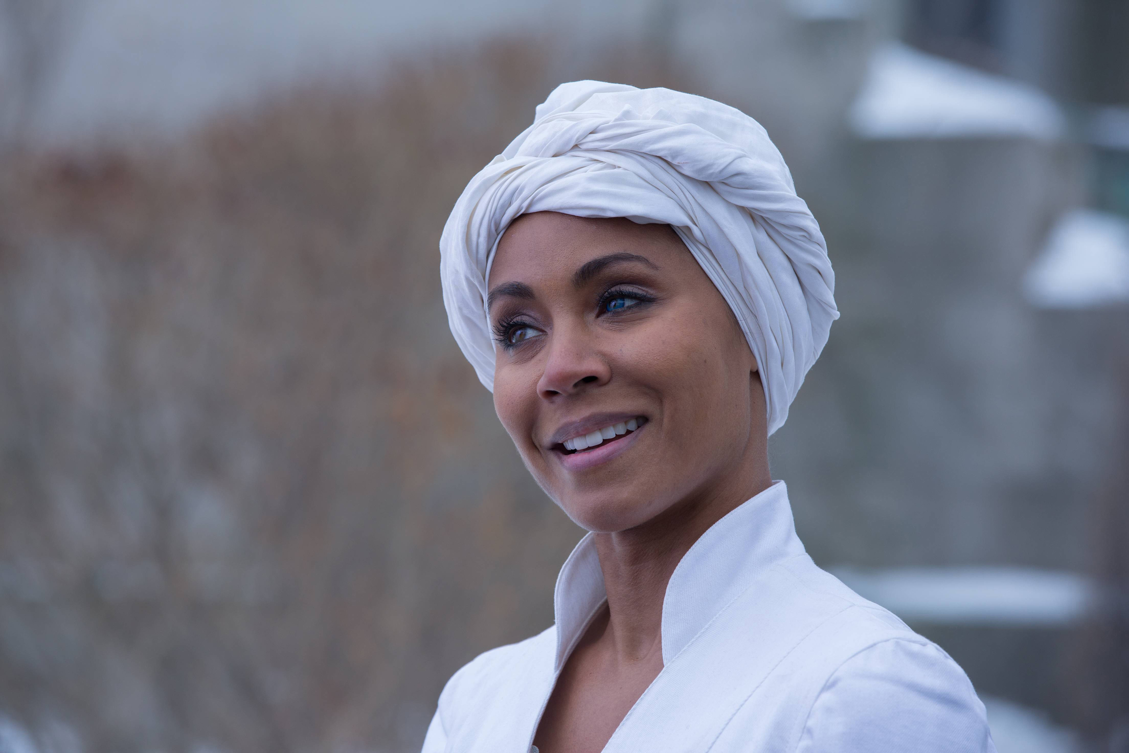 GOTHAM: Fish Mooney (Jada Pinkett Smith), smiles after escaping the Dollmaker in the âBeasts of Preyâ episode of GOTHAM airing Monday, April 13 (8:00-9:00 PM ET/PT) on FOX.  Â©2015 Fox Broadcasting Co. Cr: Jessica Miglio/FOX