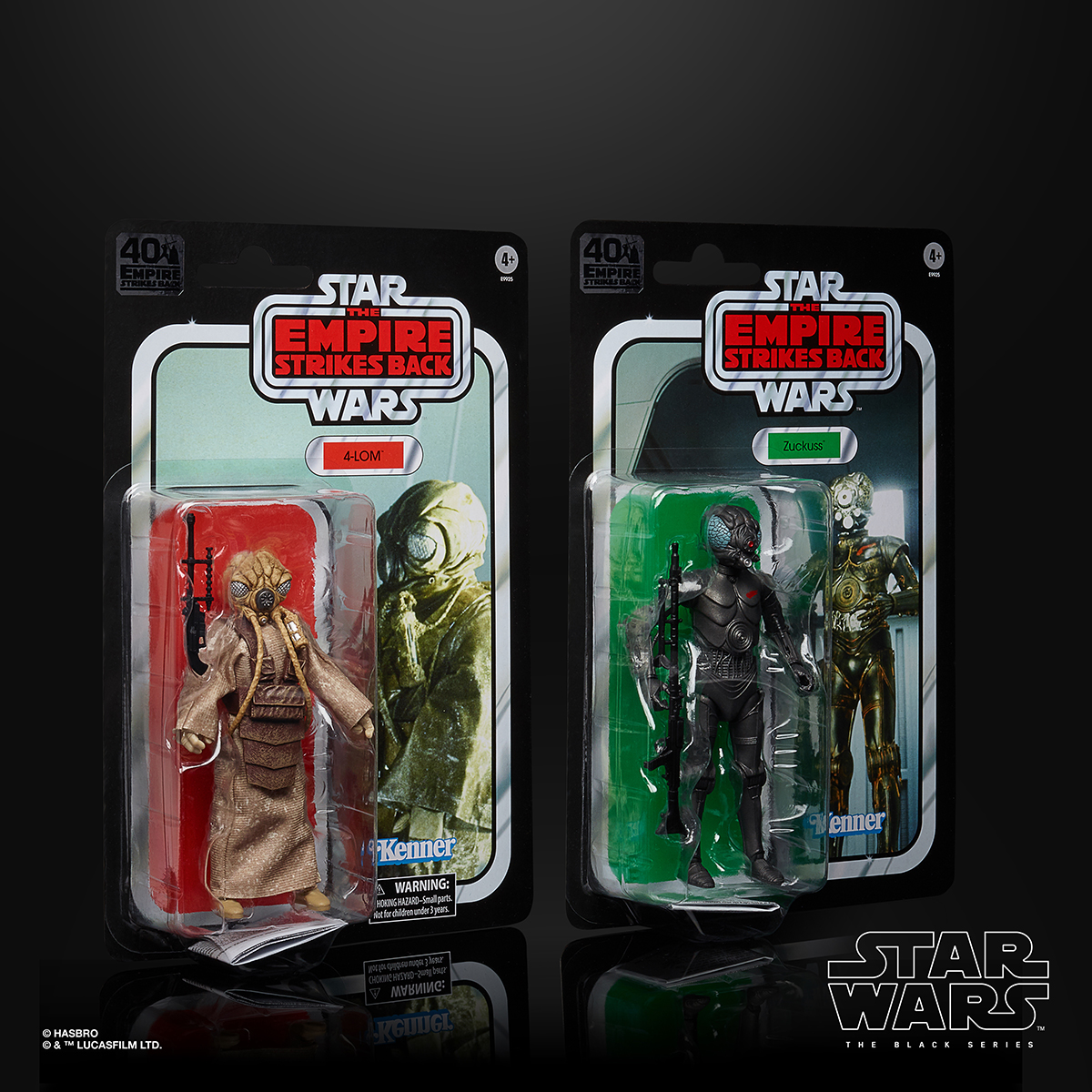 Star Wars The Black Series 6 Inch 4 Lom and Zuckuss Figure 2 Pack In Pck 3