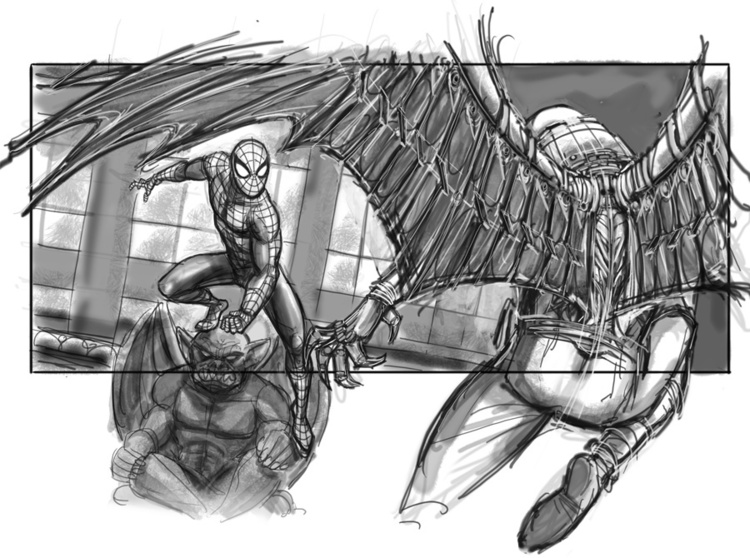 Spider-Man 4 Storyboards Show Off Vulture and Mysterio