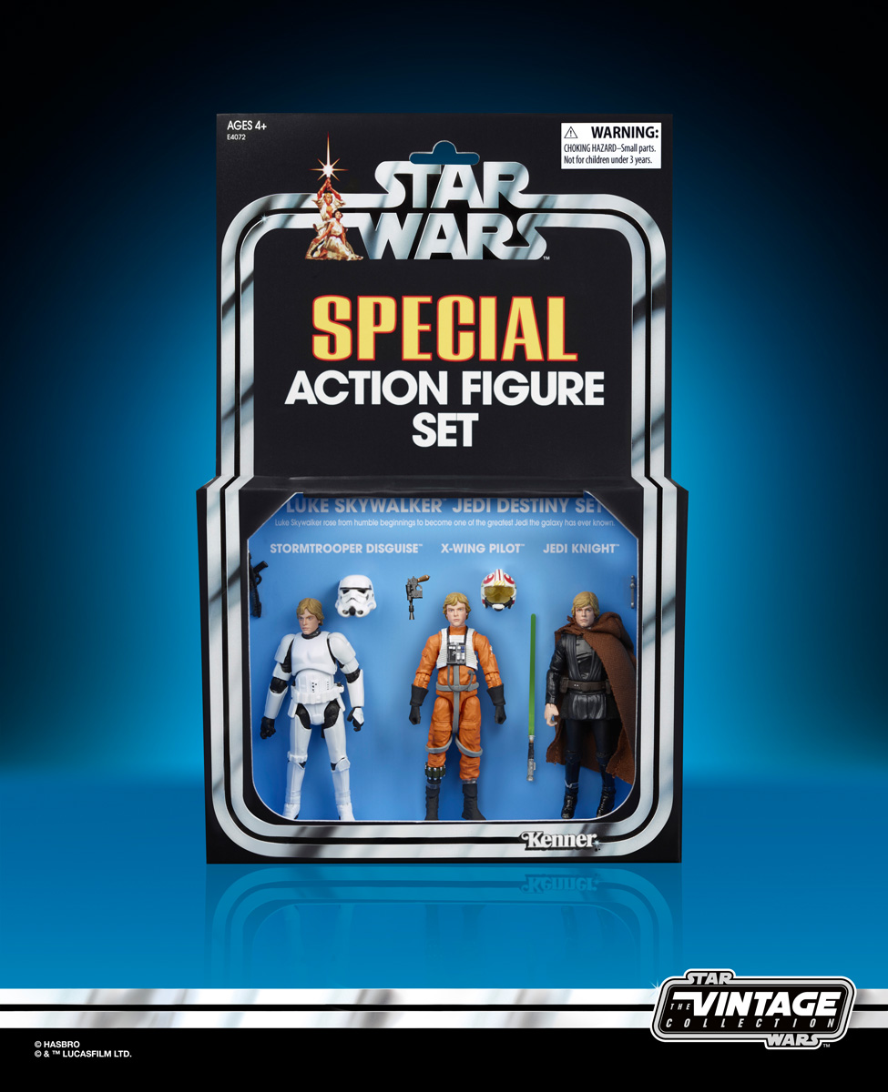 Star Wars The Vintage Collection 3 75 Inch Original Trilogy Luke Skywalker Jedi Destiny Figure Set In Pack 1
