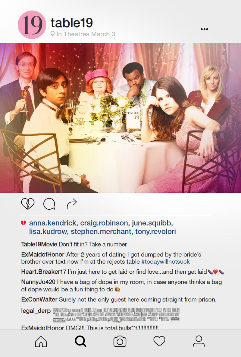 Table 19 trailer poster starring anna kendrick