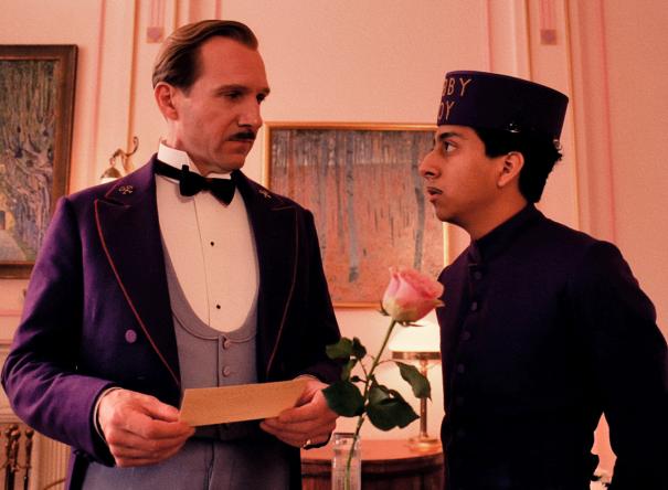 Ralph Fiennes as "M. Gustave" and Tony Revolori as "Zero."