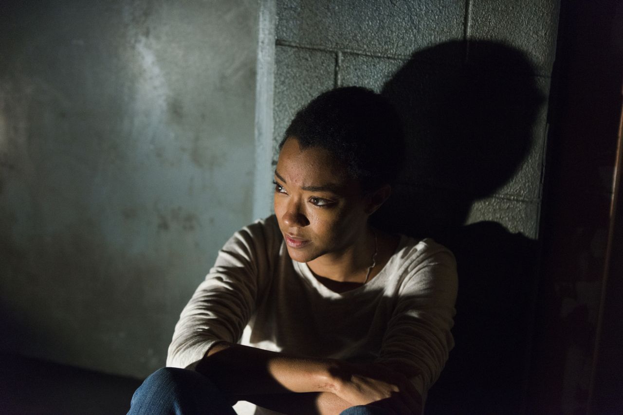 Sonequa Martin-Green as Sasha WilliamsÂ - The Walking Dead _ Season 7, Episode 15 - Photo Credit: Gene Page/AMC