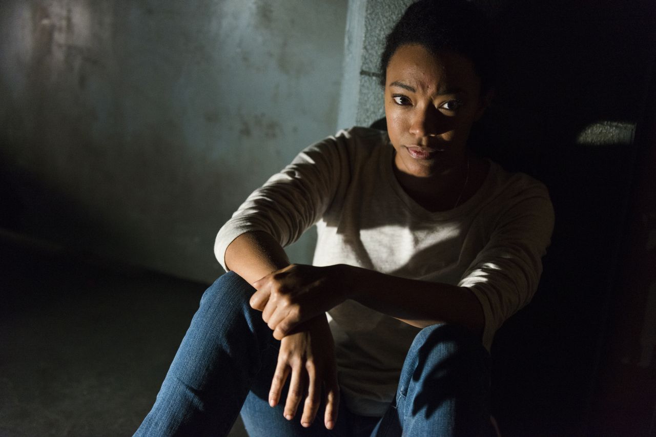 Sonequa Martin-Green as Sasha WilliamsÂ - The Walking Dead _ Season 7, Episode 15 - Photo Credit: Gene Page/AMC