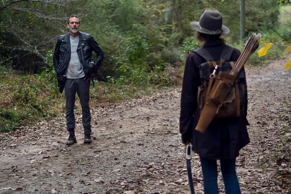 Lauren Cohan as Maggie, Jeffrey Dean Morgan as Negan - The Walking Dead _ Season 10 - Photo Credit: Eli Ade/AMC
