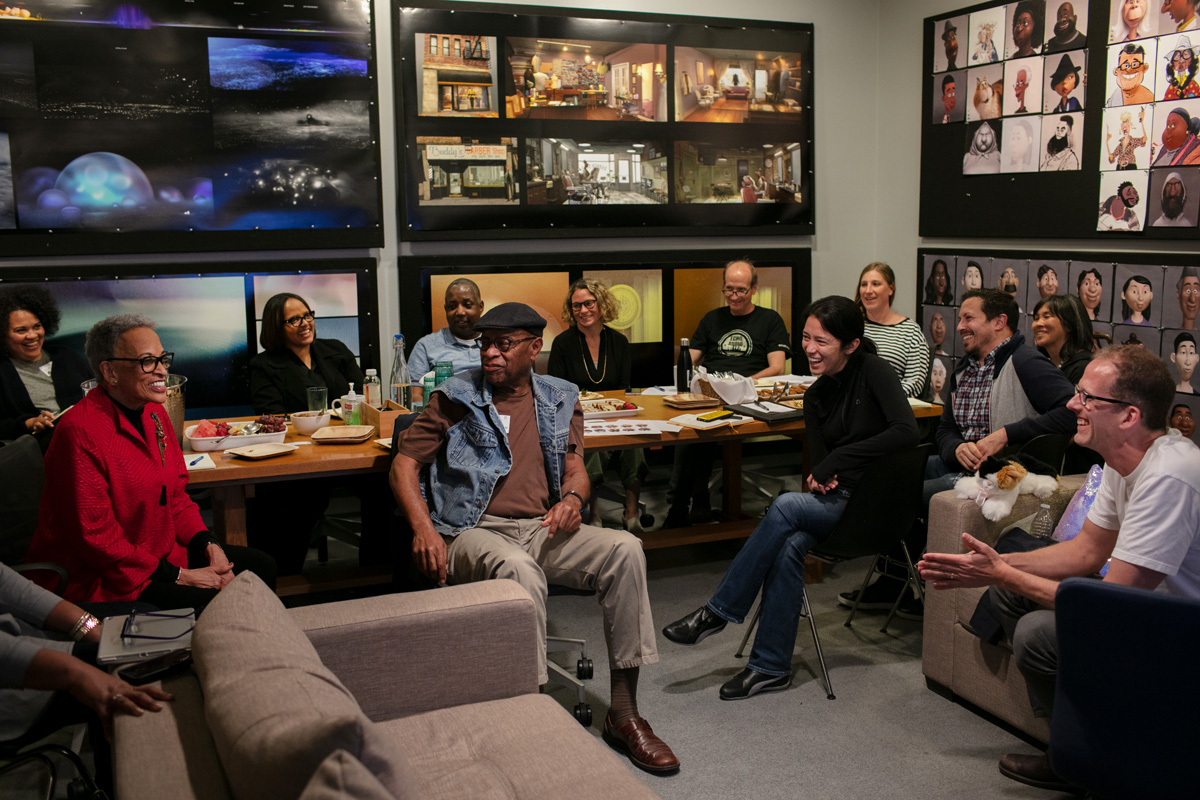 Filmmakers and key members of the crew meet with consultants for "Soul" on April 29, 2019 at Pixar Animation Studios in Emeryville, Calif. (Photo by Deborah Coleman / Pixar)