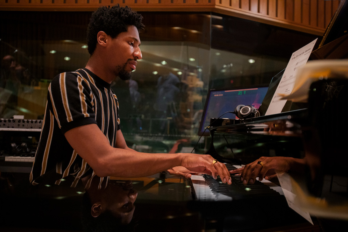 Jon Batiste records music for "Soul," a Pixar Animation Studios film, on January 3, 2020 at Capitol Studios in Los Angeles, Calif. (Photo by Deborah Coleman / Pixar)